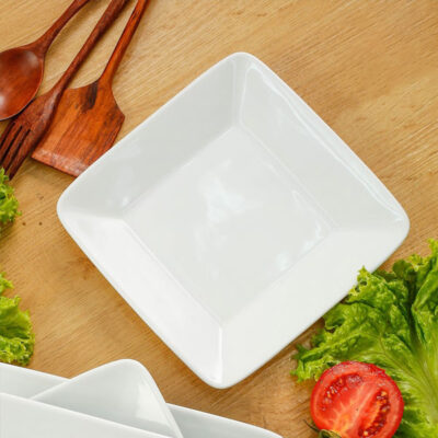 Square Deep Ceramic Plates (7–10 Inch)