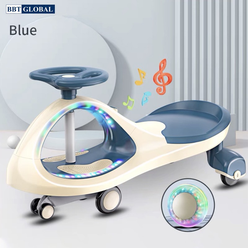 High-class rocking car with shock-absorbing PU wheels, lights and music High-class rocking car with shock-absorbing PU wheels, lights and music