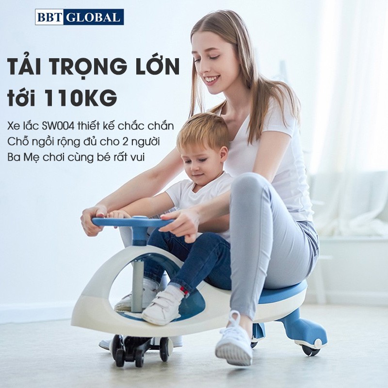 High-class rocking car with shock-absorbing PU wheels, lights and music High-class rocking car with shock-absorbing PU wheels, lights and music